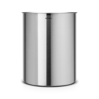 cos pentru hartie 15l rotund matt steel 8710755313387