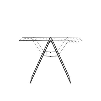 Uscător rufe extensibil, inox, negru mat, 20 m capacitate de uscare, Brabantia - 8710755403408