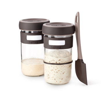 Set 3 piese preparare maia, silicon platinat, Lékué - 8710755883743