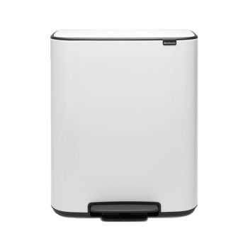 cos de gunoi cu pedala alb inox 60 l bo brabantia 8710755211300