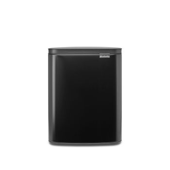 Coș de gunoi cu acționare manuală, negru mat, inox, 12 l, Bo Waste Bin, Brabantia - 8710755230363