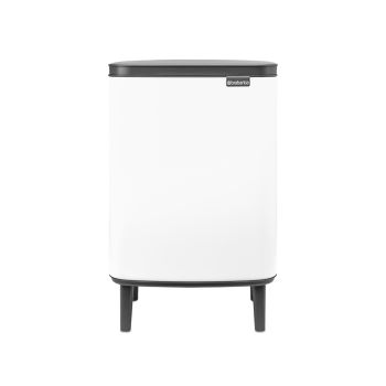 Coș de gunoi cu acționare manuală, alb, inox, 12 l, Bo Waste Bin Hi, Brabantia-8710755227240