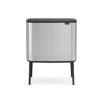 cos de gunoi bo touch matt steel 3 x 11 l 8710755316081