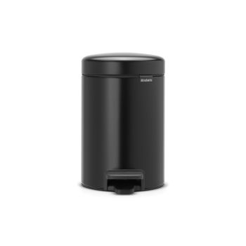 cos de gunoi din inox cu pedala 3 l negru newicon 8710755113321