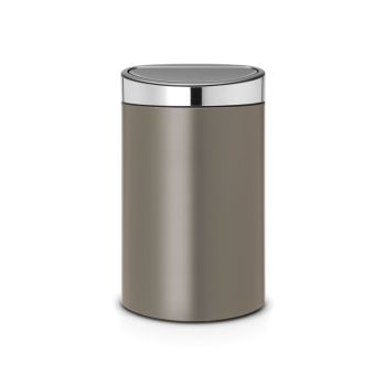 cos de gunoi din inox platinat mat 40 l touch 8710755114885