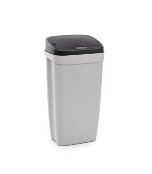 Coș de gunoi, cu senzor, gri, plastic, 33.5x25x63.5 cm, 30 l, Rayen - 8412955063634
