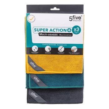 Set 3 lavete universale, poliester, 30x 40 cm, Five- 3560237593562 