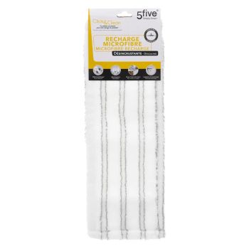 Rezervă lavetă pt mop plat, poliester, 46x17x1,7 cm, Click&Clean, Five- 3560237583853