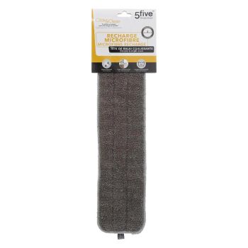 Rezervă lavetă pt mop plat culisant, poliester, 50x11x1 cm, Click&Clean, Five - 3560237583754 