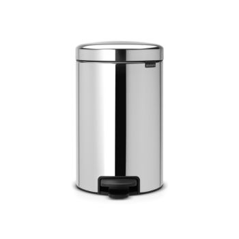 cos gunoi inox cu pedala brabantia newicon 12 l lucios 8710755113581