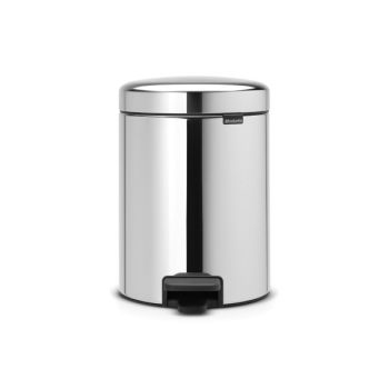cos gunoi inox cu pedala brabantia newicon 5 l lucios 8710755112621