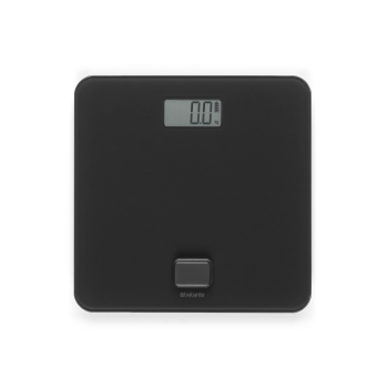 Cântar digital fără baterii, sticlă, negru, 30x30x4.3 cm, max. 150 kg, ReNew, Brabantia - 8710755281341