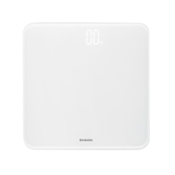 Cântar digital cu baterii, sticlă, alb, 30x30x2.4 cm, max. 180 kg, ReNew, Brabantia - 8710755280146