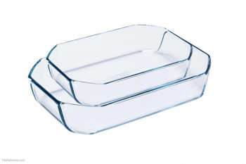 set 2 vase rectangulare sticla termorezistenta pyrex 3426470279130