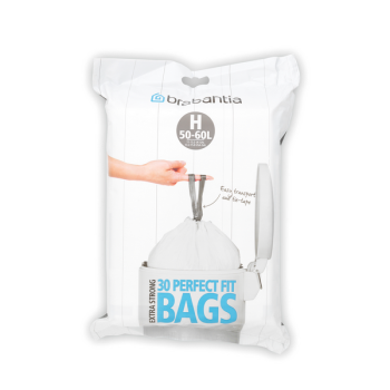 Saci de gunoi, cod H, 30 bucăţi, 50-60 l, Brabantia - 8710755375705  40322