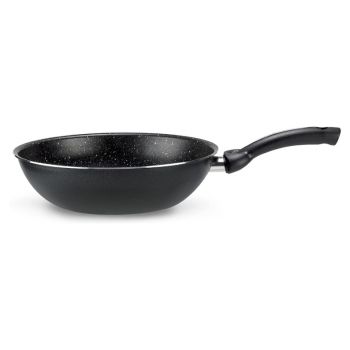 Tigaie wok, aluminiu, negru, 28 cm, BioStone, Pensofal - 8020173085132