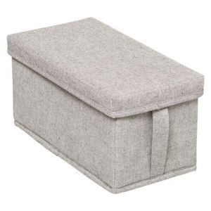 Cutie depozitare, cu capac, 15x31x15 cm, gri deschis, Five - 3560237598529
