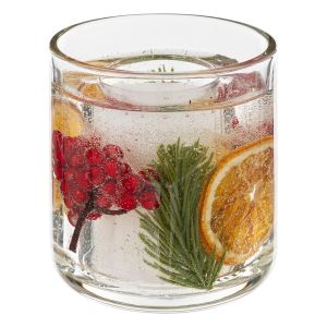 Lumânare decorativă gel, cu pahar de sticlă, model Crăciun, Atmosphera - 3560232585777