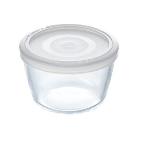 vas rotund cu capac cook freeze sticla termorezistenta alb 1 1 litri pyrex 3426470283519