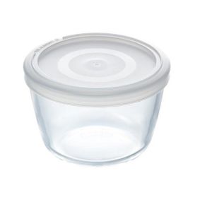 vas rotund cu capac cook freeze sticla termorezistenta alb 1 6 litri pyrex 3426470283526