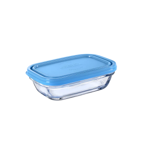 Caserolă dreptunghiulară, cu capac, sticlă, 390 ml, FreshBox, Duralex - 3550190403572