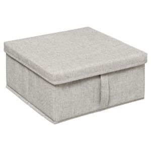Cutie depozitare, cu capac, 15x31x31 cm, gri deschis, Five - 3560237598536