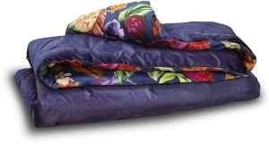 cuvertura matlasata tropical blue bumbac catifea albastru 120 x 220 cm christian lacroix 5404014503840
