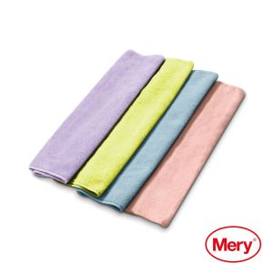 Set 4 lavete universale, culori asortate, microfibră, 38x36 cm, Mery - 8411287009532