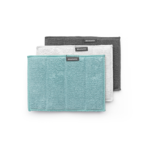 Set 3 bureți curățare, microfibră, verde mentă+gri închis+gri deschis, 23.5x0.7x17.5 cm, SinkSide, Brabantia - 8710755117725