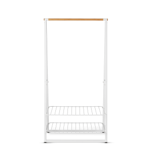 Suport haine, inox/bambus, alb, 99x57x190 cm, Linn, Brabantia - 8710755118265