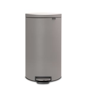 Coş de gunoi cu pedală, gri, inox, 30 l, Flatback, Brabantia - 8710755119569  49796