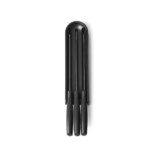 set 3 cutite suport tasty plus inox plastic negru 35 5 x 9 x 6 3 cm brabantia 8710755123023