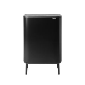 Coş de gunoi cu soft touch, 2 compartimente, negru mat, inox, 2x30 l, Bo Touch, Brabantia - 8710755130625         49829