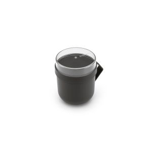 Cană pentru supă, 0.6l, plastic, gri, Make&Take, Brabantia-8710755203824