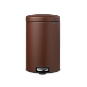 cos de gunoi cu pedala maro aramiu inox 20l newicon brabantia 8710755208584