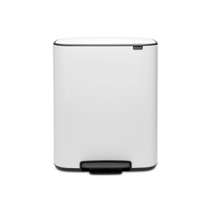 cos de gunoi bo cu pedala pentru colectarea selectiva a deseurilor inox alb 2 x 30 litri brabantia 8710755211447