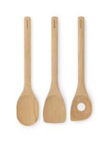 set 3 ustensile bucatarie profile lemn de fag crem 33 5 x 3 7 x 7 cm brabantia 8710755260681
