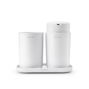set 3 accesorii baie renew plastic alb 16 8 x 14 8 x 9 7 cm brabantia 8710755280382
