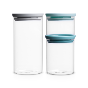 set 3 recipiente sticla depozitare brabantia 8710755298325