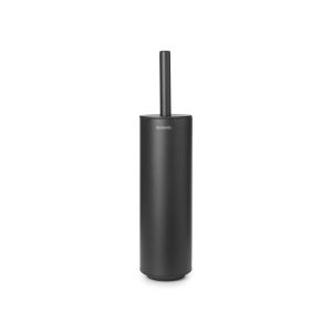perie toaleta cu suport inox ranforsat cu minerale silicon negru mindset 8710755303005
