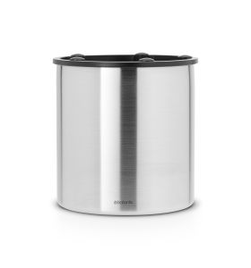 suport ustensile bucatarie profile inox argintiu 15 5 x 15 x 15 cm brabantia 8710755313066