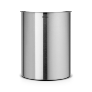 cos pentru hartie 15l rotund matt steel 8710755313387