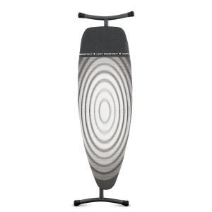 Masă de călcat D cu zonă termorezistentă, oţel/bumbac, gri, 135x45 cm, Titan Oval, Brabantia - 8710755345647