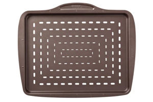 tava dreptunghiulara pizza asimetria metal neaderent negru 42 x 34 x 5 cm pyrex 3426470275422