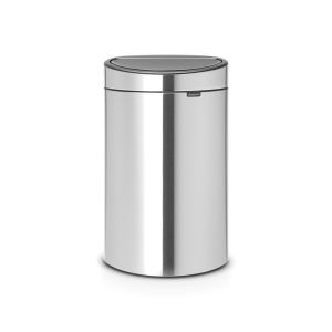 cos gunoi touch bin argintiu inox mat 40l newicon 8710755114809