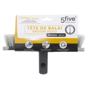 Rezervă mătură cu peri duri, PP+PVC, antișoc, 24x5,5x11 cm, Click&Clean, Five- 3560237587615   