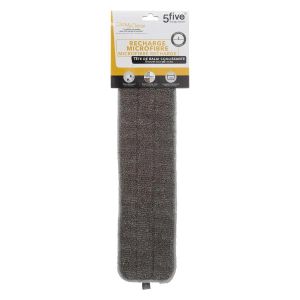Rezervă lavetă pt mop plat culisant, poliester, 50x11x1 cm, Click&Clean, Five - 3560237583754 