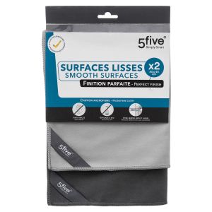 Set 2 lavete suprafețe lucioase, poliester, 30x40 cm, Five- 3560237593579