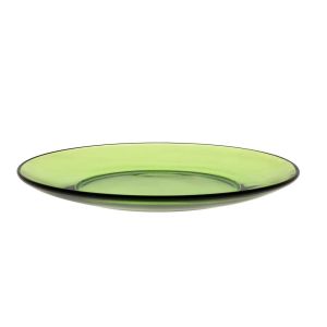 Farfurie rotundă plată, sticlă, verde, 23.5 cm, Lys, Duralex - 3550190403978