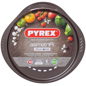 Tavă rotundă pizza, metal antiaderent, 32 cm, Asimetria, Pyrex - 3426470269223
